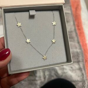 Maya Brenner 14 kt white gold star necklace in excellent new like condition.